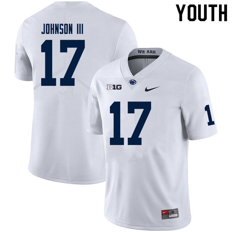 NCAA Nike Youth Penn State Nittany Lions Joseph Johnson III #17 College Football Authentic White Stitched Jersey NIB1498OY